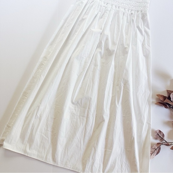 Theory City Smocked Stretch Poplin Midi Sundress MEDIUM - Picture 6 of 11